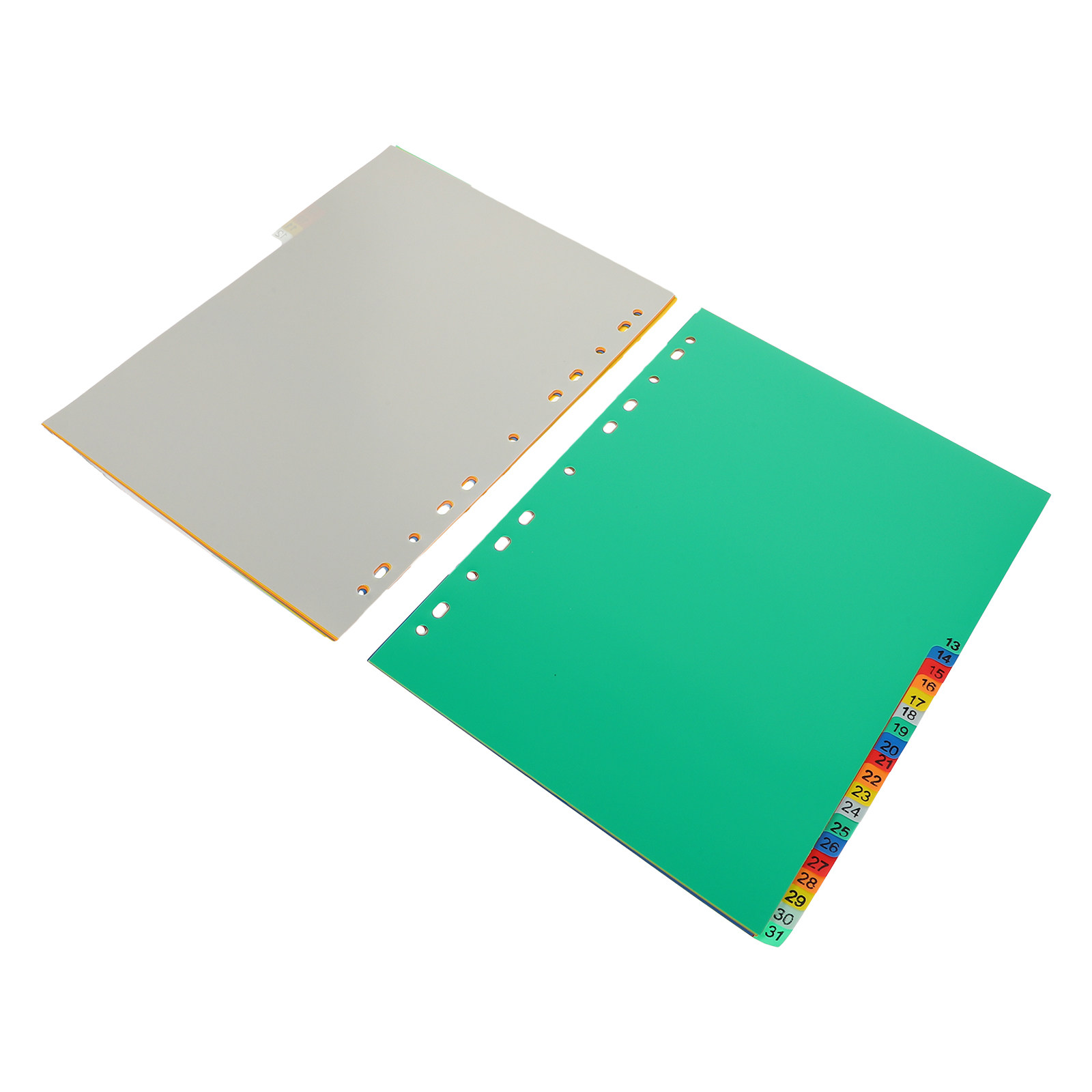 Tab Divider A4 - 1セット ナンバーインデックスページ A4 11穴タブ付きディバイダー PPプラスチック製ルーズリーフバインダー オフィス・学校ノート用科目ディバイダー