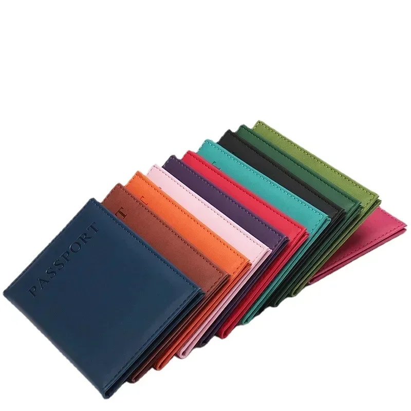 Index Card Holder - ファッション女性男性パスポートカバー Pu レザー無地旅行 ID クレジットカードパスポートホルダーパケット財布財布バッグポーチ