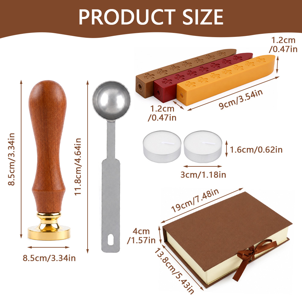 ワイルドフラワー3Dレリーフワックスシールスタンプキット、ヴ - Wax Seal Stamp Set のレビューと価格