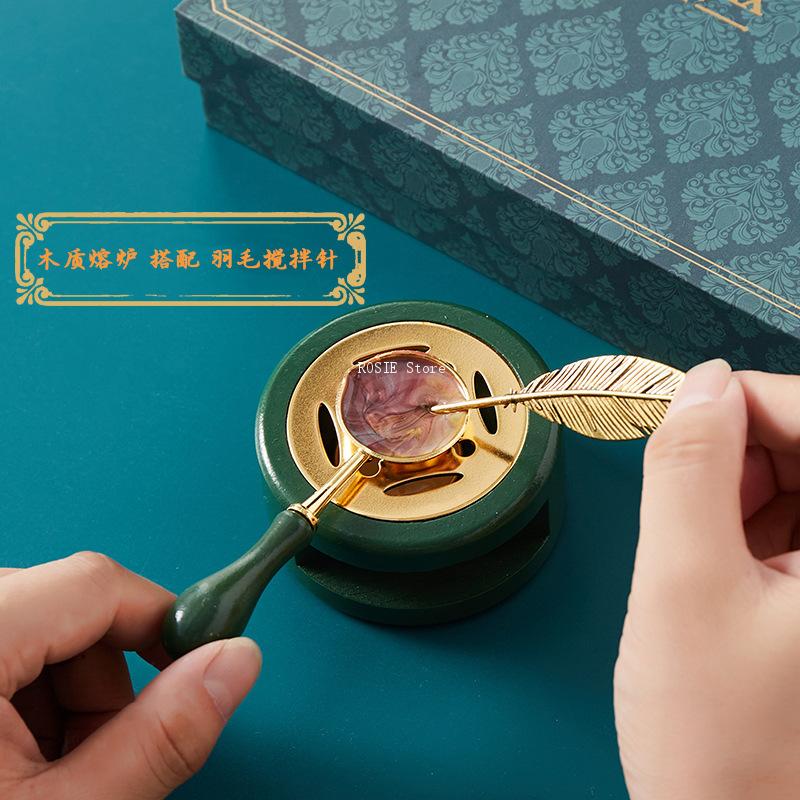 ワックスシールスタンプセット漆塗りスタンプシーリングワックス - Wax Seal Stamp Set のレビューと価格