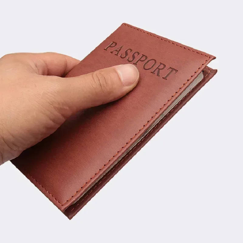 ファッション女性男性パスポートカバー Pu レザー無地旅行  - Index Card Holder のレビューと価格
