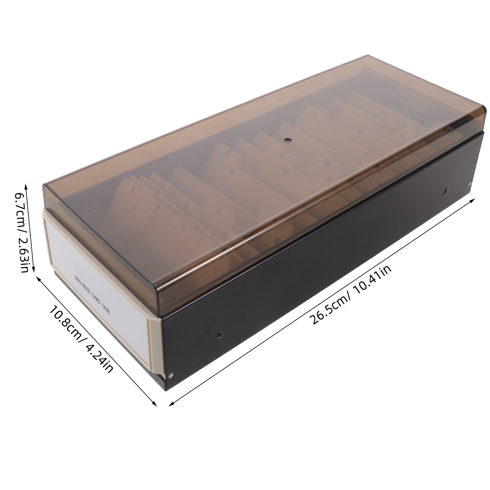 大容量名刺ホルダー収納ボックス ブラック デスクトップオーガ - Index Card Holder のレビューと価格