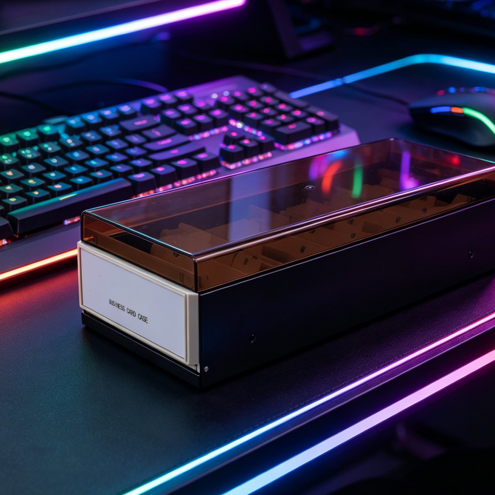 大容量名刺ホルダー収納ボックス ブラック デスクトップオーガ - Index Card Holder のレビューと価格