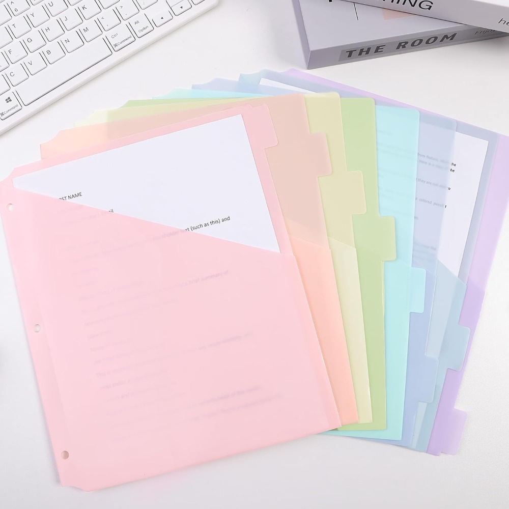 A4パステルバインダーディバイダー8枚、3リングバインダー用 - Tab Divider A4 のレビューと価格