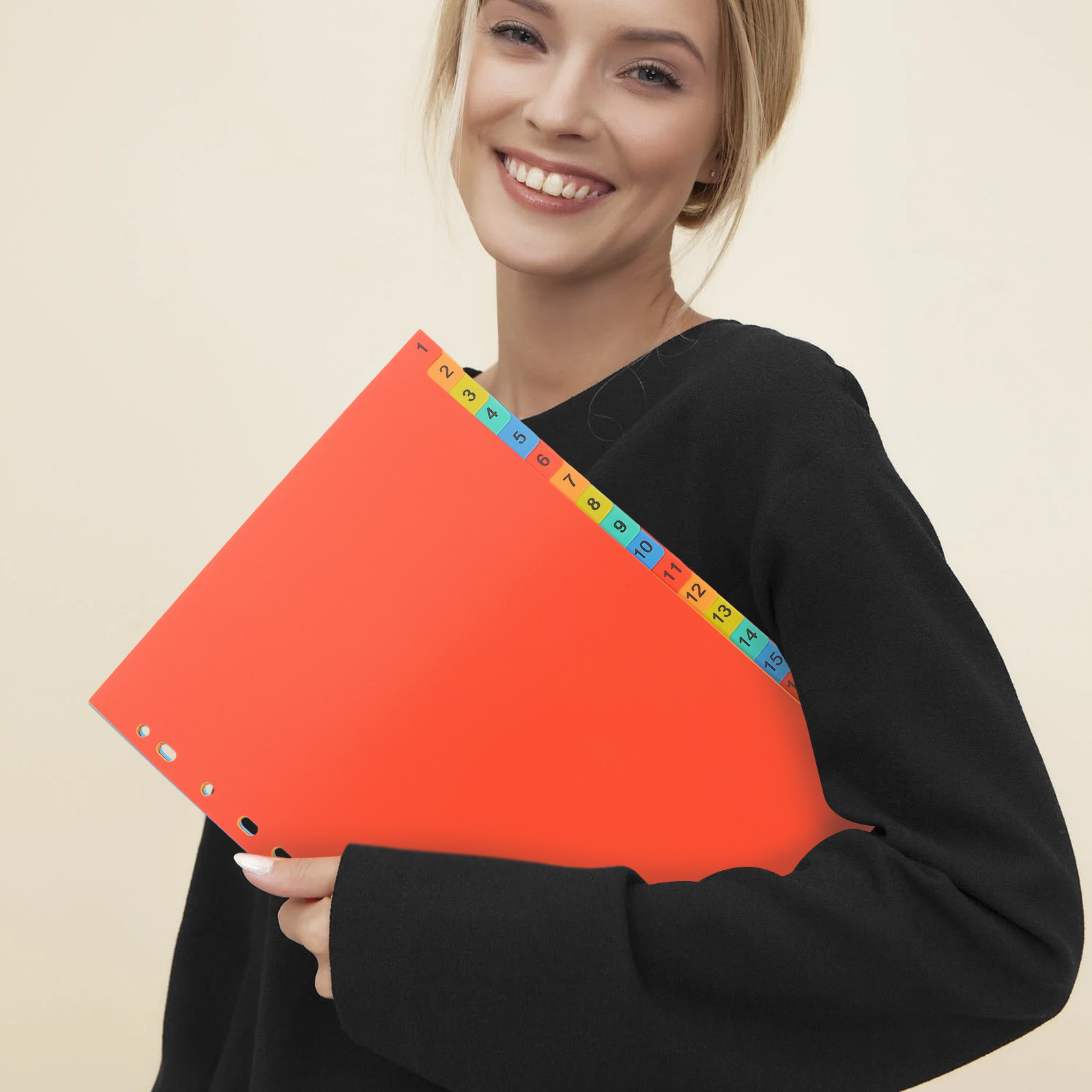 A4プラスチックバインダーディバイダー（タブ付き）20枚セッ - Tab Divider A4 のレビューと価格