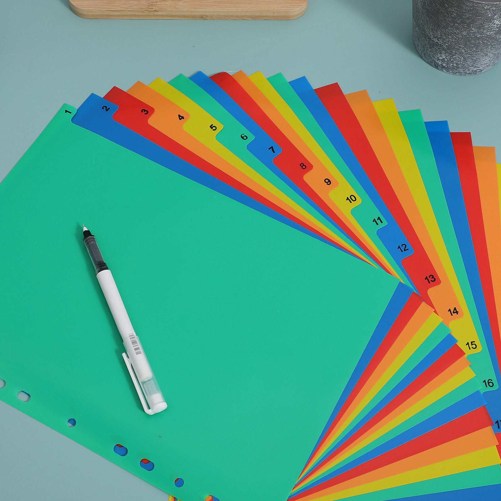 20ページA4カラフルプラスチックタブディバイダー、インデッ - Tab Divider A4 のレビューと価格