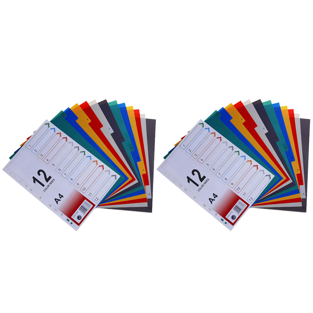 2枚入りインデックスペーパーリフィル、A4バインダー用エクス - Tab Divider A4 のレビューと価格