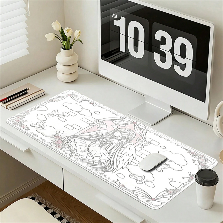 レザーマウスパッド、天使の女の子が描かれたデスクマット、ヴィ - Leather Desk Pad のレビューと価格